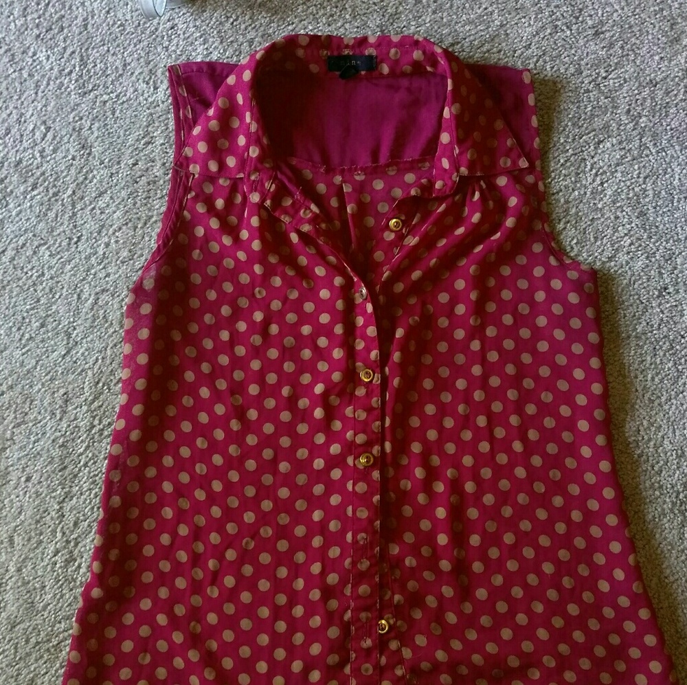 A Nine blouse. Soft silky burgundy and beige.